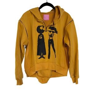 Paynestar Dots & Loops V2 Candy Yellow Sweatshirt Zippers Deconstructable Small